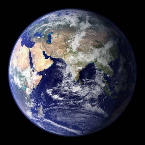 Earth Blue Marble by NASA Globe East 2048