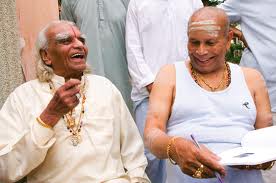 iyengar and jois with book