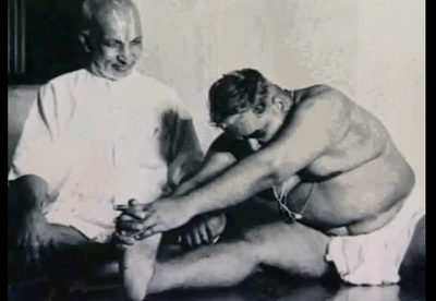 krishnamacharya with a fat man